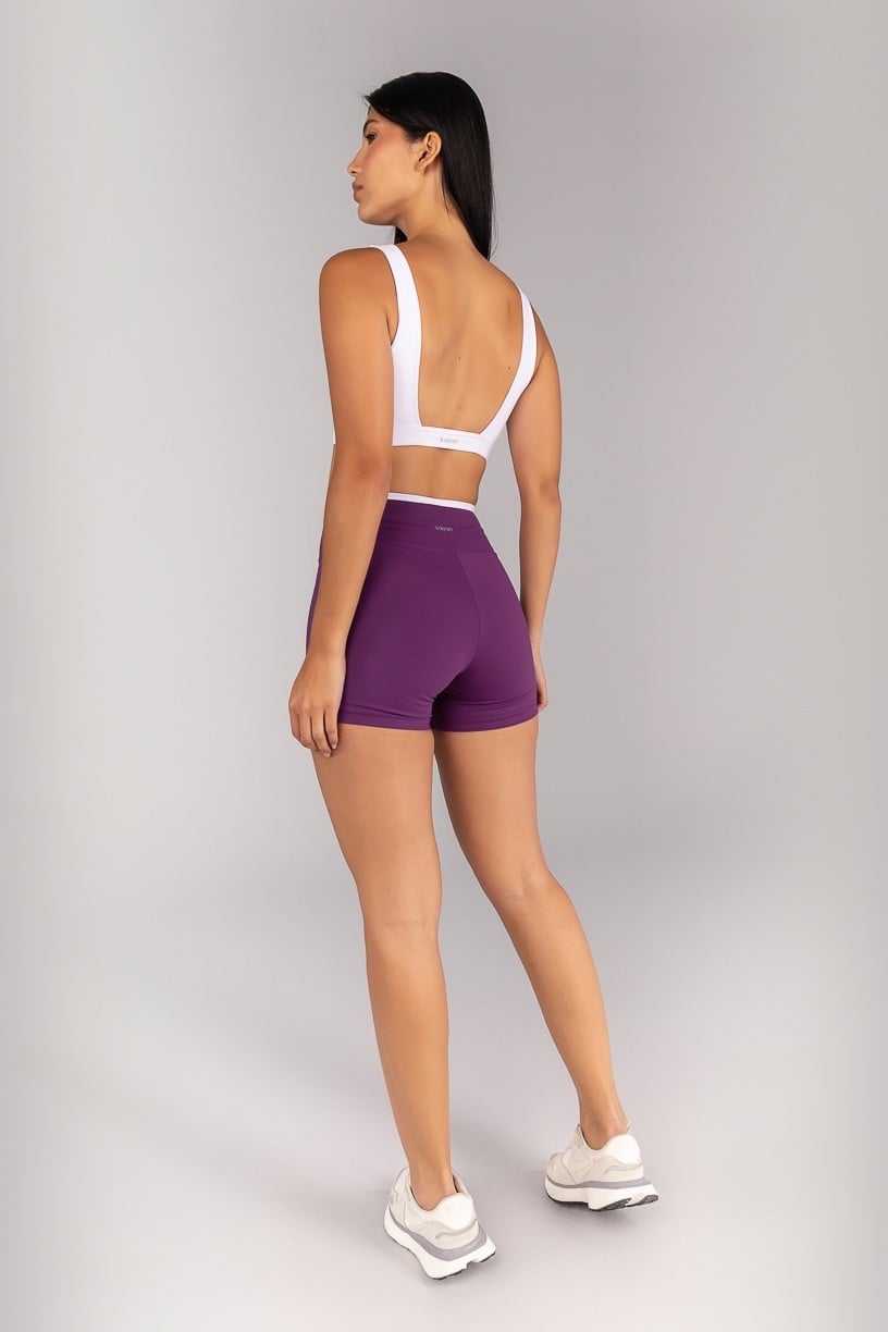[CONJUNTO] Short + Top com Alças Largas e Costas Abertas (Branco) | Ref: K4696-B